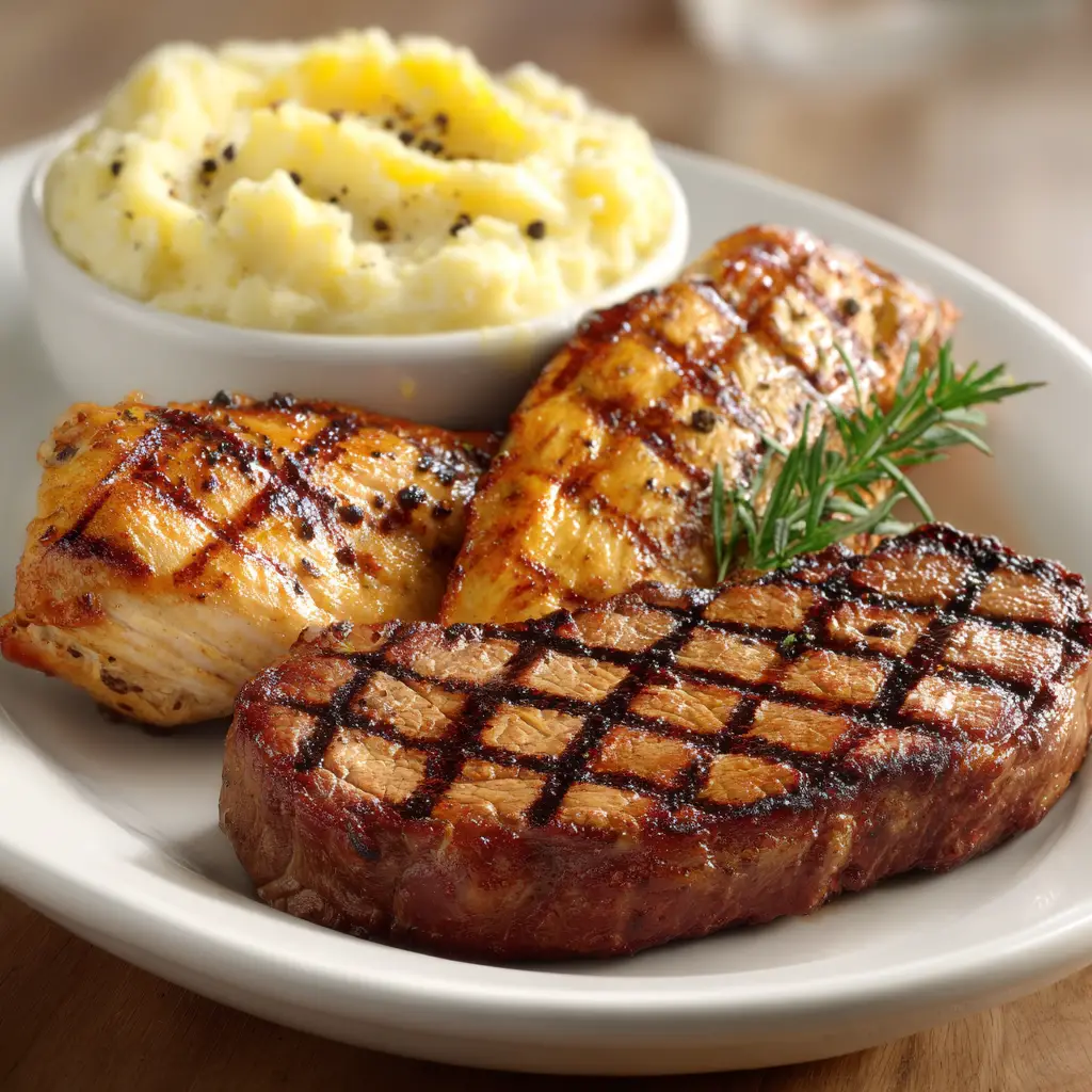 Texas Roadhouse Grilled BBQ Chicken Sirloin 6oz Menu